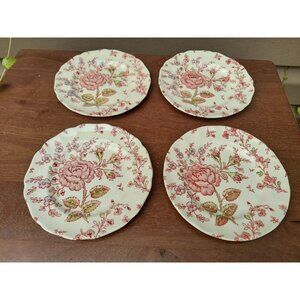 4 Johnson Bros Rose Chintz 6 1/8" Bread & Butter Plates